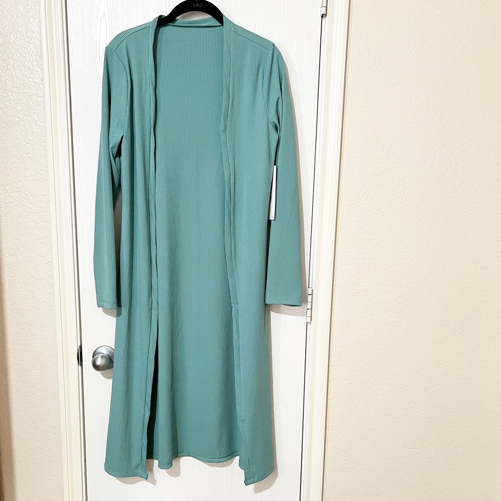NWT! SeaBlue Duster Open Front Cardigan